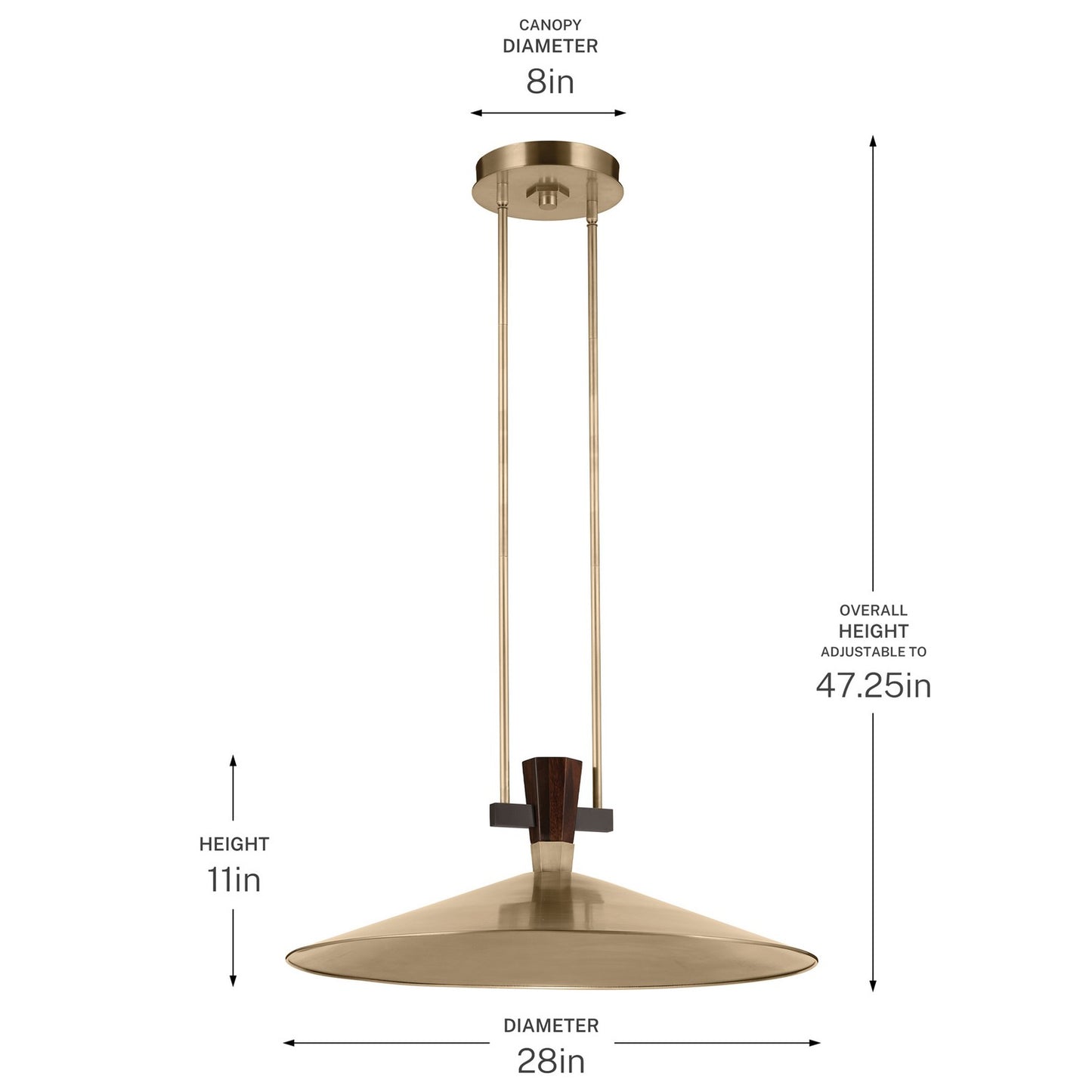 KICHLER 52833CPZLED Tenon One Light Pendant