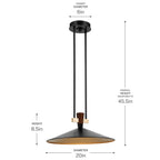 KICHLER 52832BKLED Tenon One Light Pendant