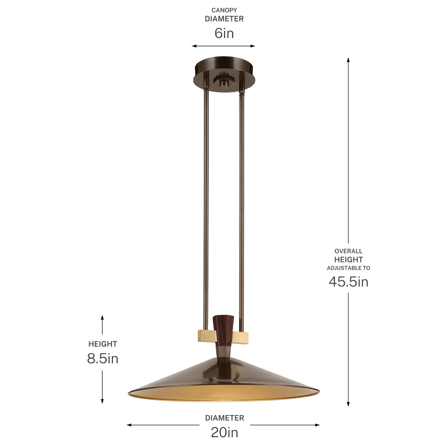 KICHLER 52832LBZLED Tenon One Light Pendant
