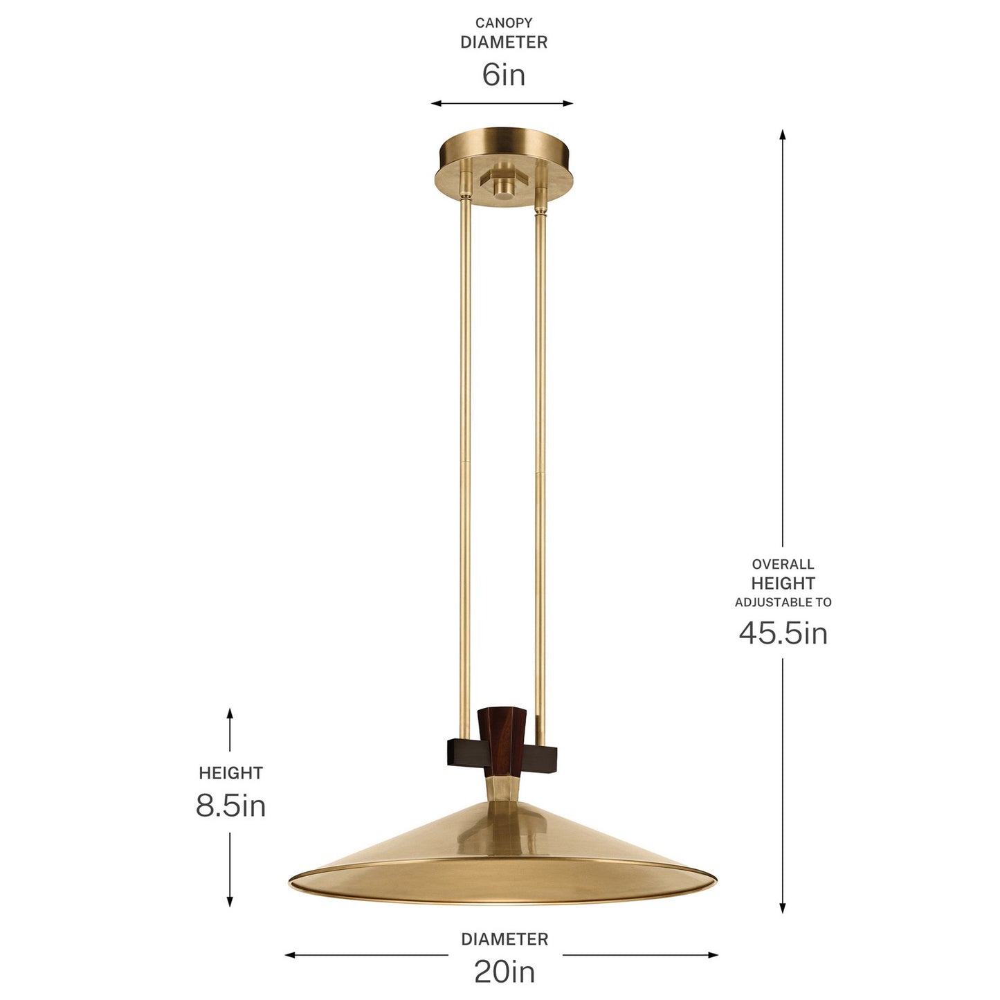 KICHLER 52832LBRLED Tenon One Light Pendant