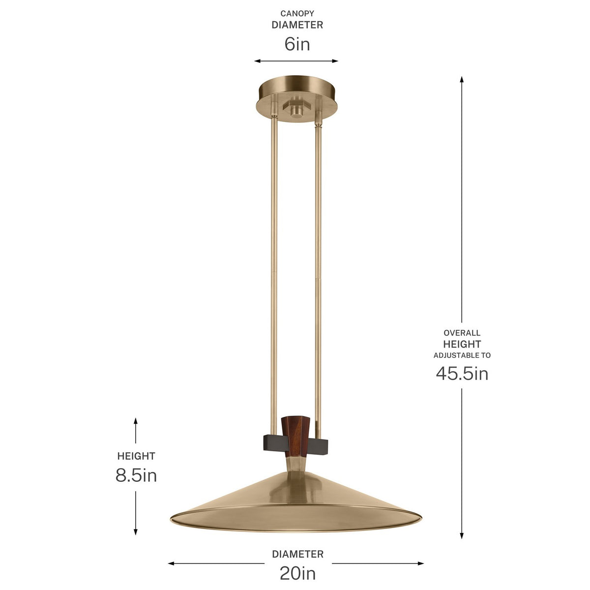 KICHLER 52832CPZLED Tenon One Light Pendant