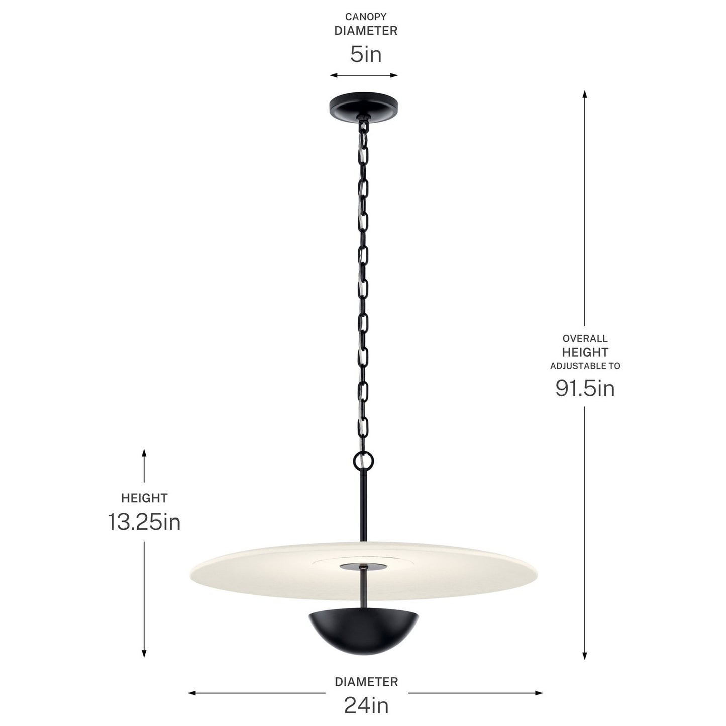 KICHLER 52829BKLED Mikale One Light Pendant