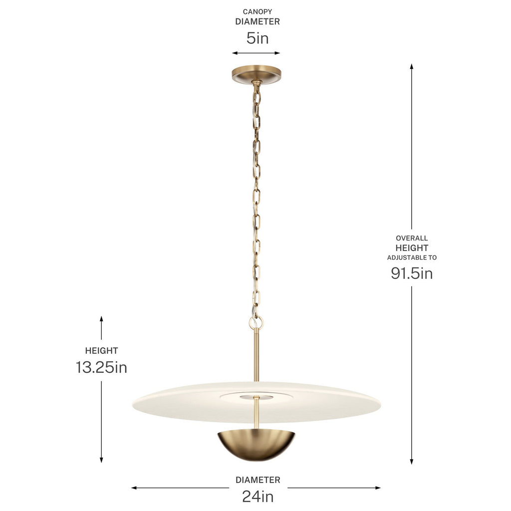 KICHLER 52829CPZLED Mikale One Light Pendant