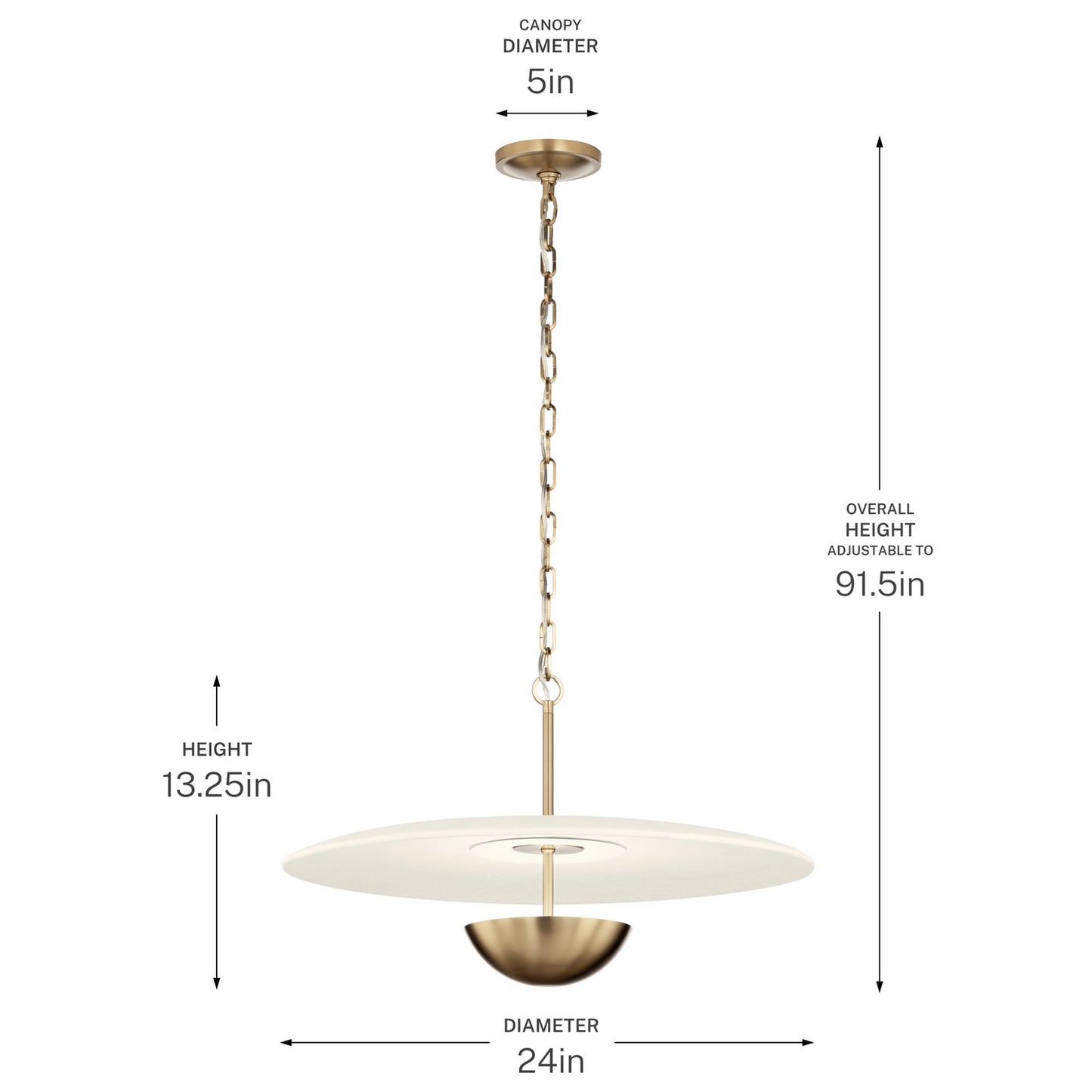 KICHLER 52829CPZLED Mikale One Light Pendant