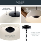 KICHLER 52828BKLED Mikale One Light Pendant