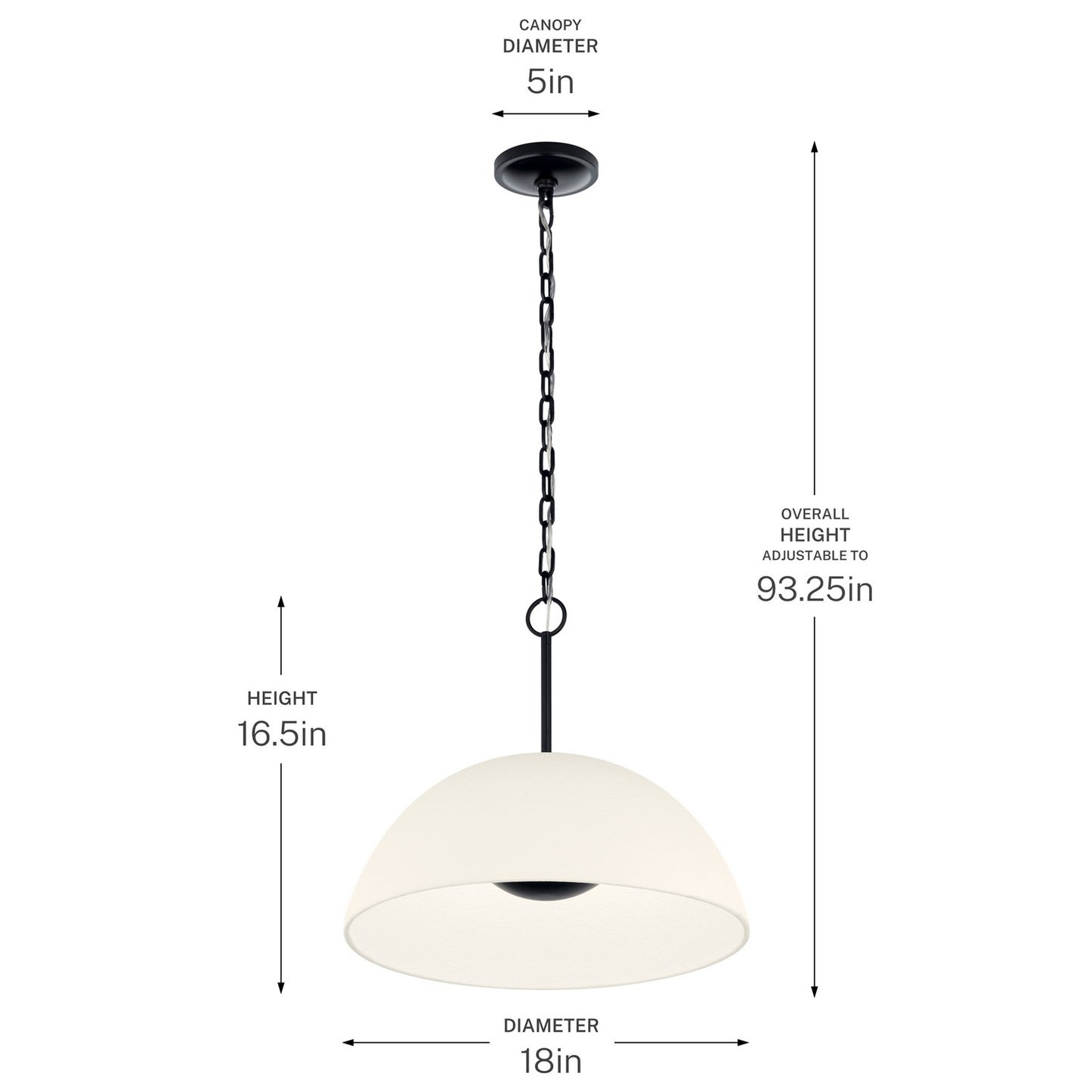 KICHLER 52828BKLED Mikale One Light Pendant