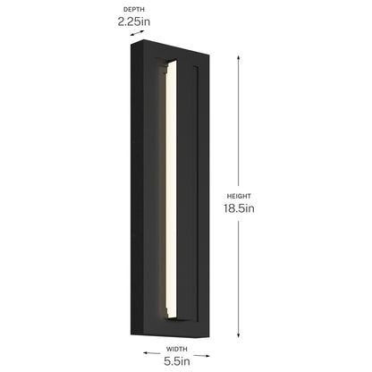 KICHLER 59169BKLED Arik Led Outdoor Wall Mount