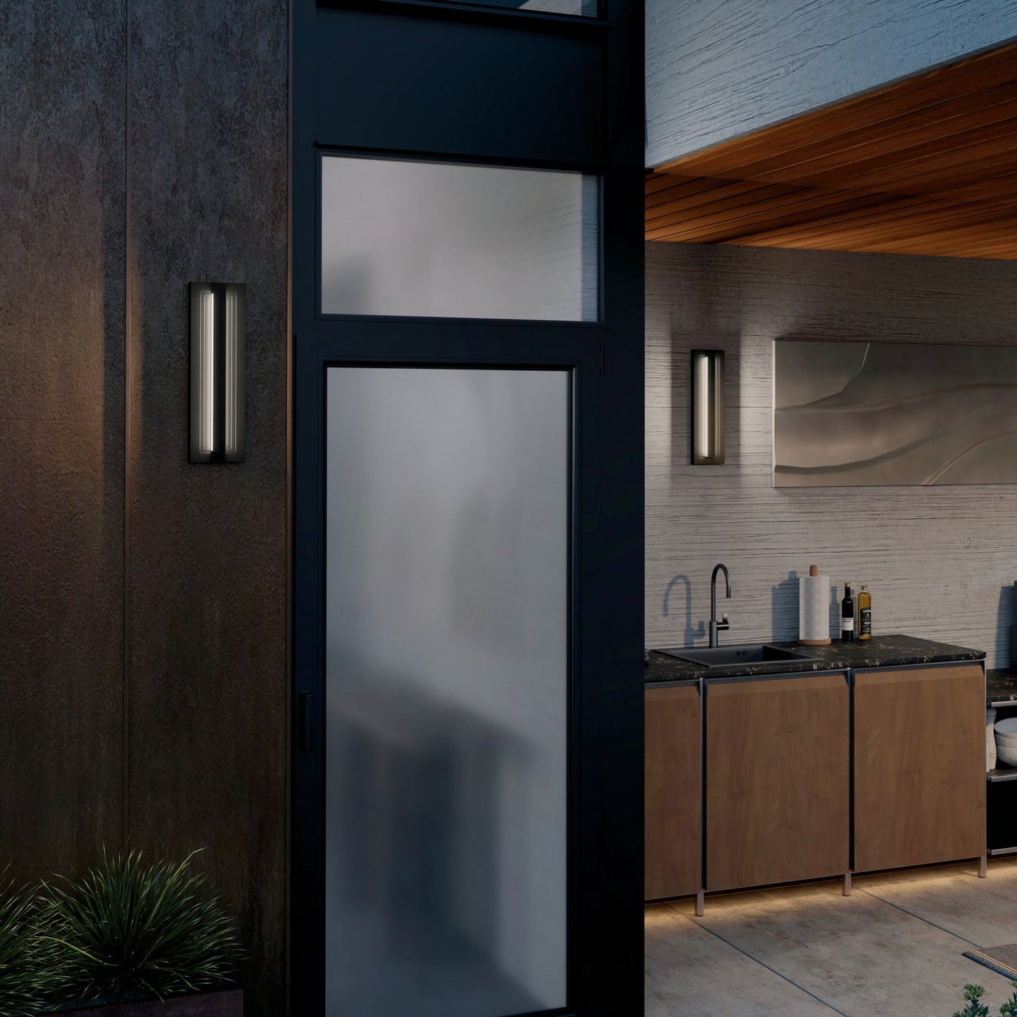 KICHLER 59169BKLED Arik Led Outdoor Wall Mount