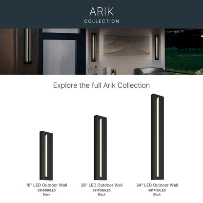 KICHLER 59169BKLED Arik Led Outdoor Wall Mount