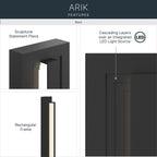 KICHLER 59170BKLED Arik Led Outdoor Wall Mount