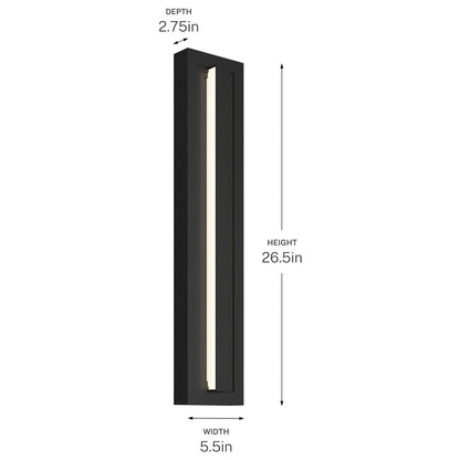KICHLER 59170BKLED Arik Led Outdoor Wall Mount