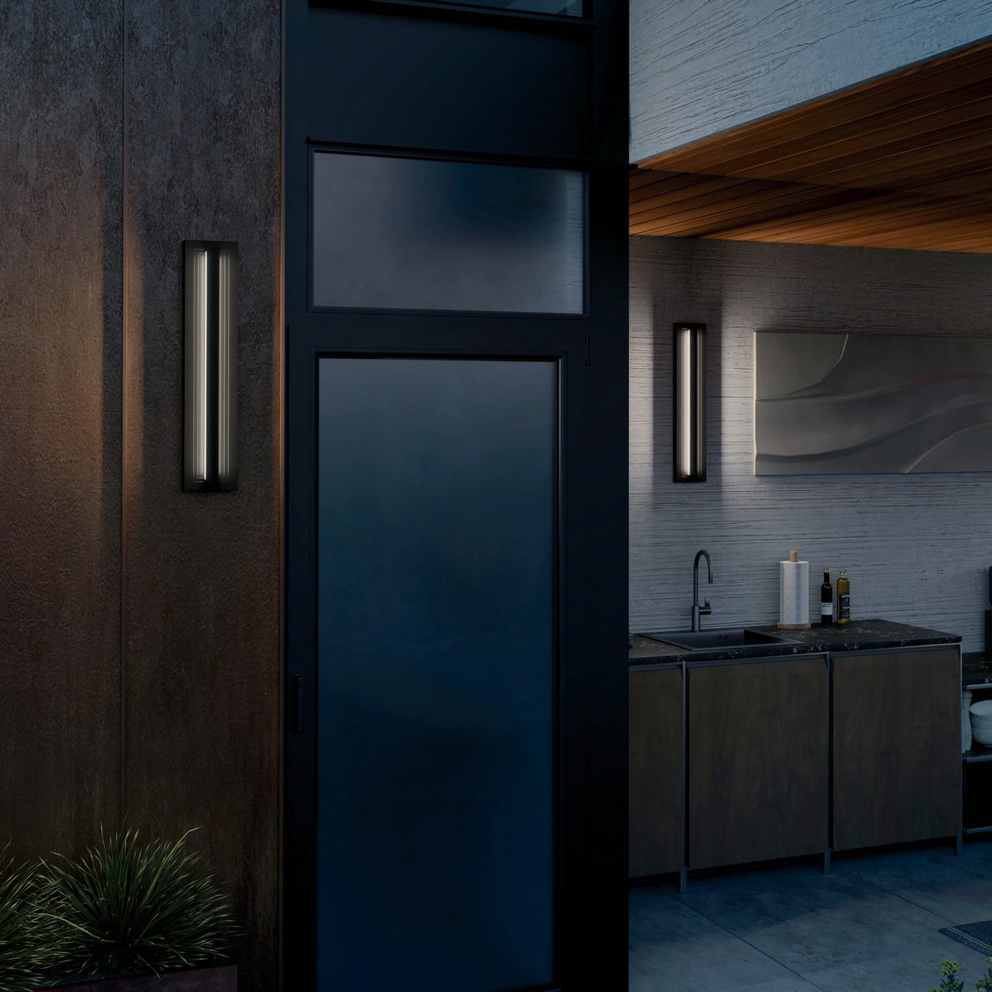 KICHLER 59170BKLED Arik Led Outdoor Wall Mount