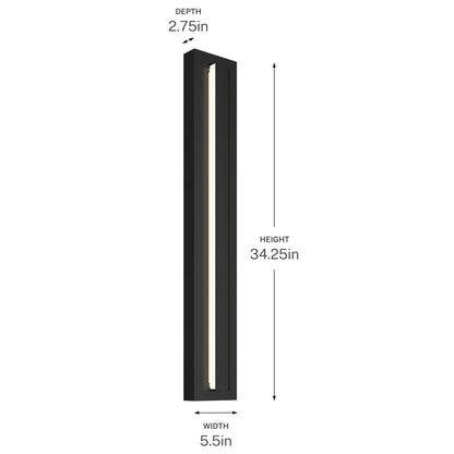 KICHLER 59171BKLED Arik Led Outdoor Wall Mount