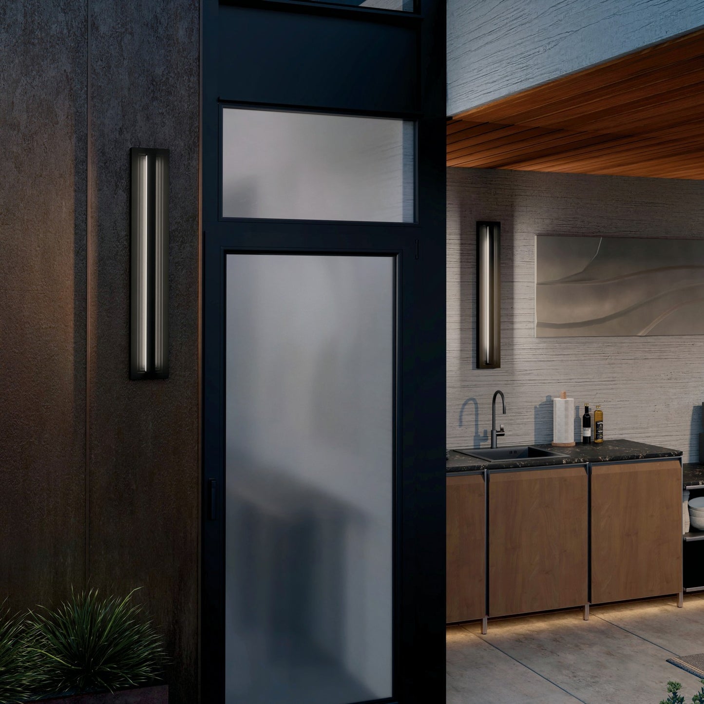 KICHLER 59171BKLED Arik Led Outdoor Wall Mount