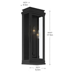KICHLER 59163BK Lundon Three Light Outdoor Wall Mount