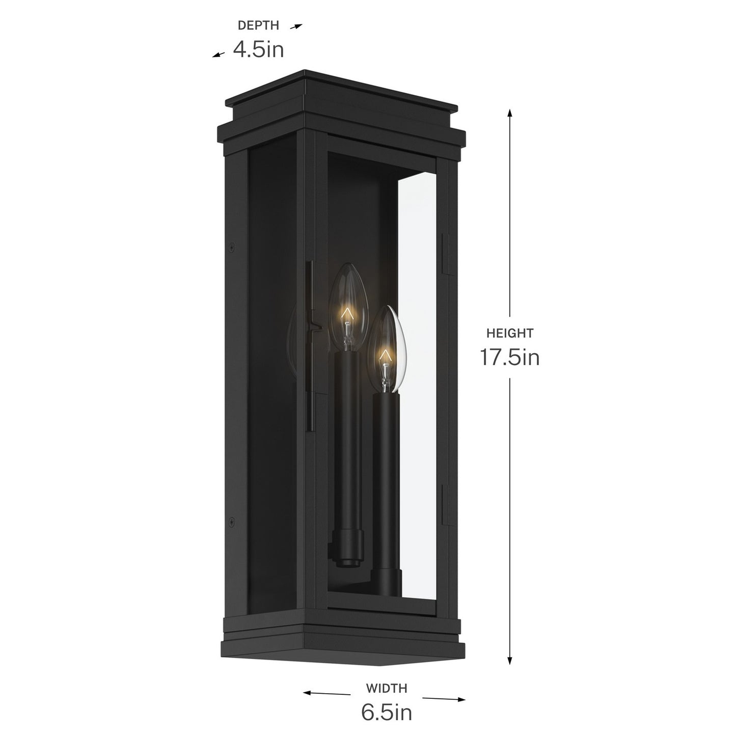 KICHLER 59163BK Lundon Three Light Outdoor Wall Mount