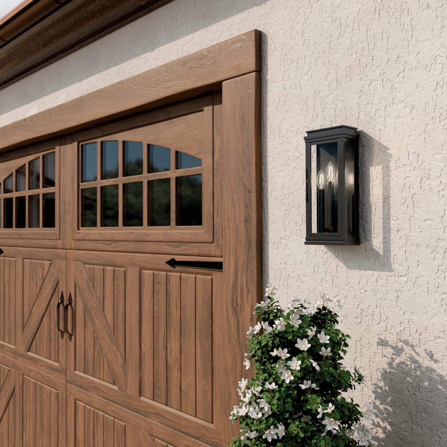 KICHLER 59163BK Lundon Three Light Outdoor Wall Mount