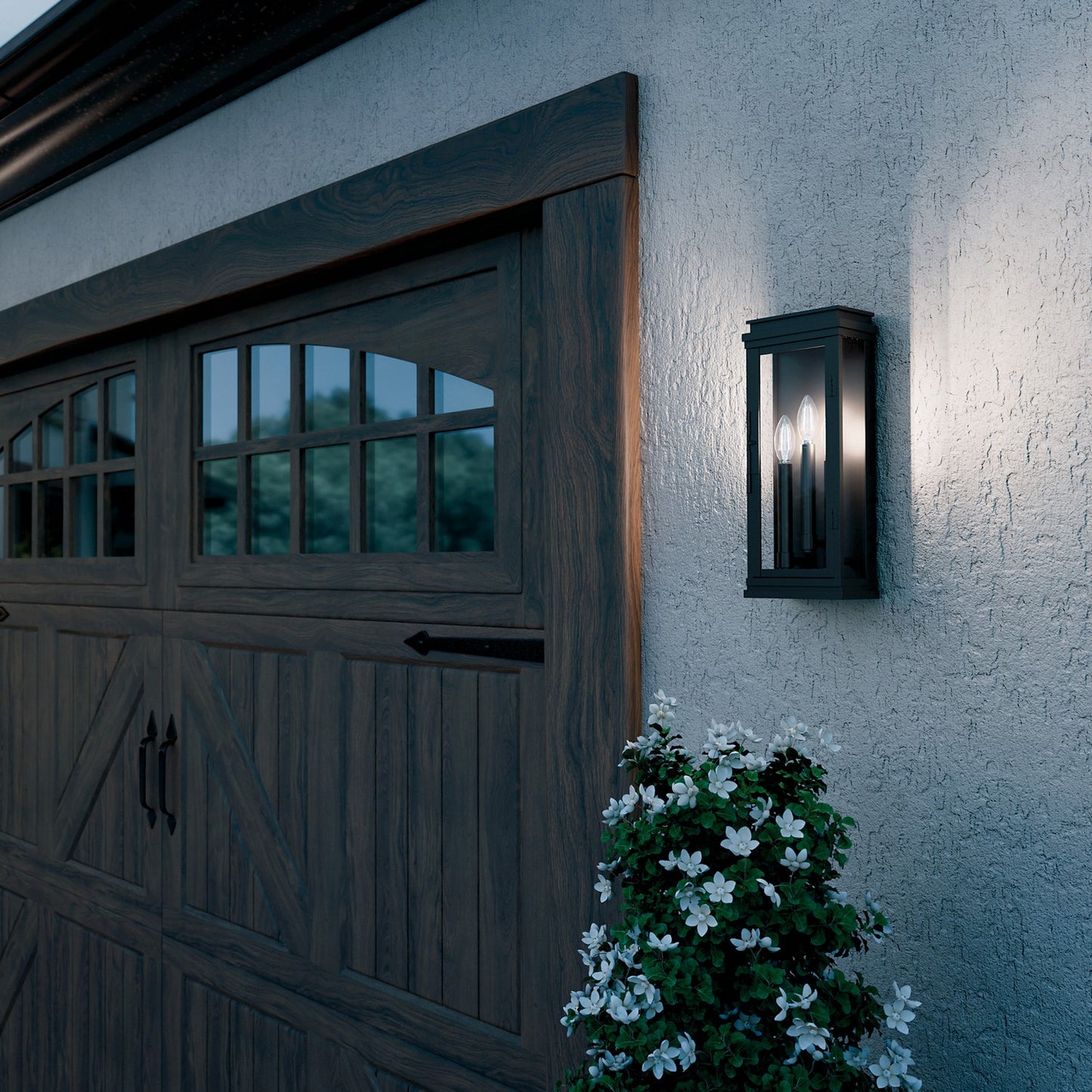 KICHLER 59163BK Lundon Three Light Outdoor Wall Mount