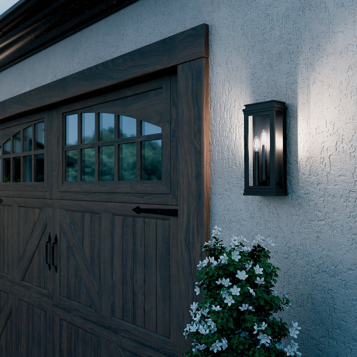 KICHLER 59163BK Lundon Three Light Outdoor Wall Mount
