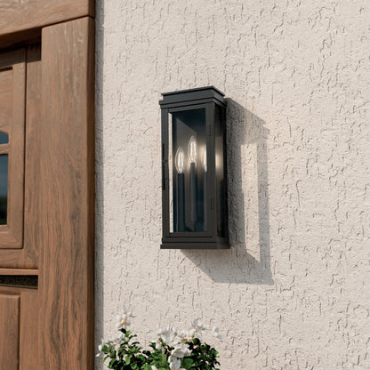 KICHLER 59163BK Lundon Three Light Outdoor Wall Mount