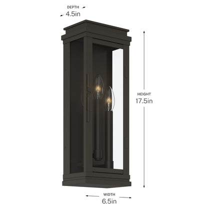 KICHLER 59163OZ Lundon Three Light Outdoor Wall Mount