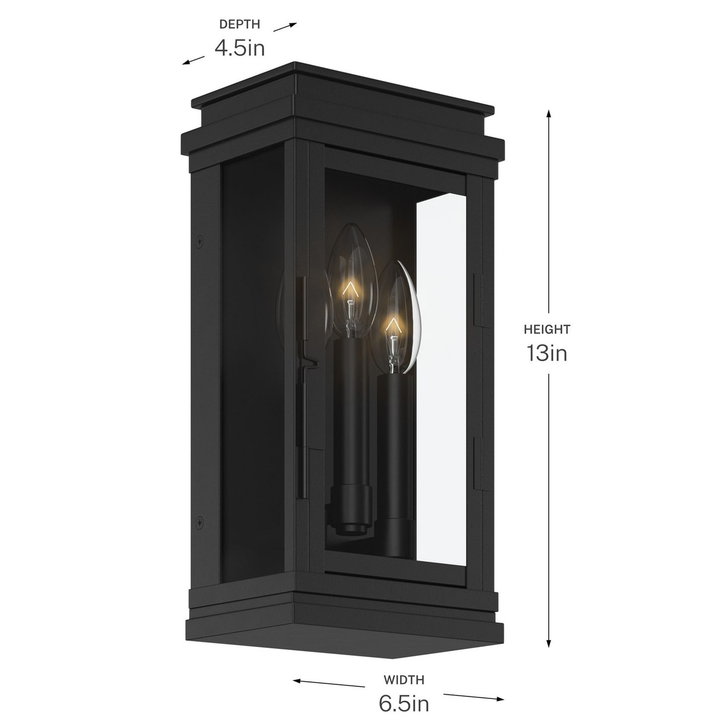 KICHLER 59162BK Lundon Three Light Outdoor Wall Mount