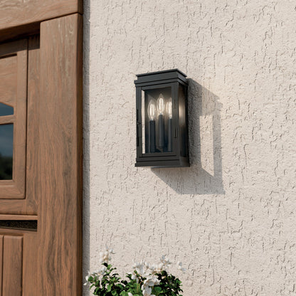 KICHLER 59162BK Lundon Three Light Outdoor Wall Mount