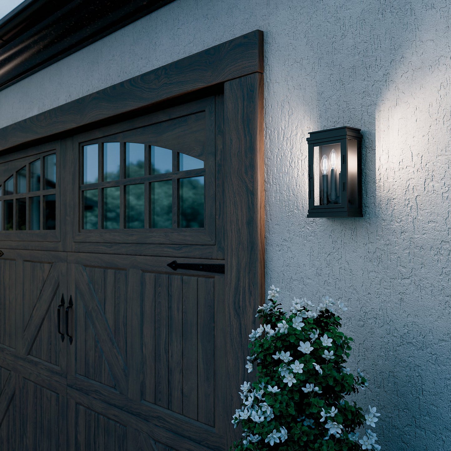 KICHLER 59162BK Lundon Three Light Outdoor Wall Mount