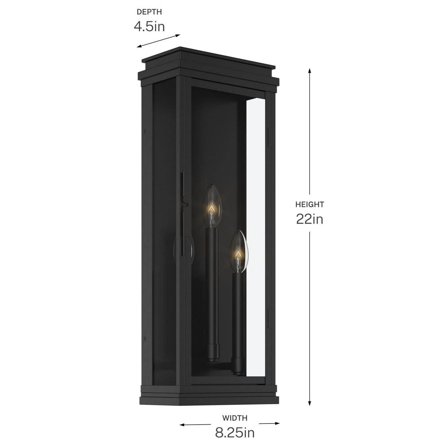 KICHLER 59164BK Lundon Three Light Outdoor Wall Mount