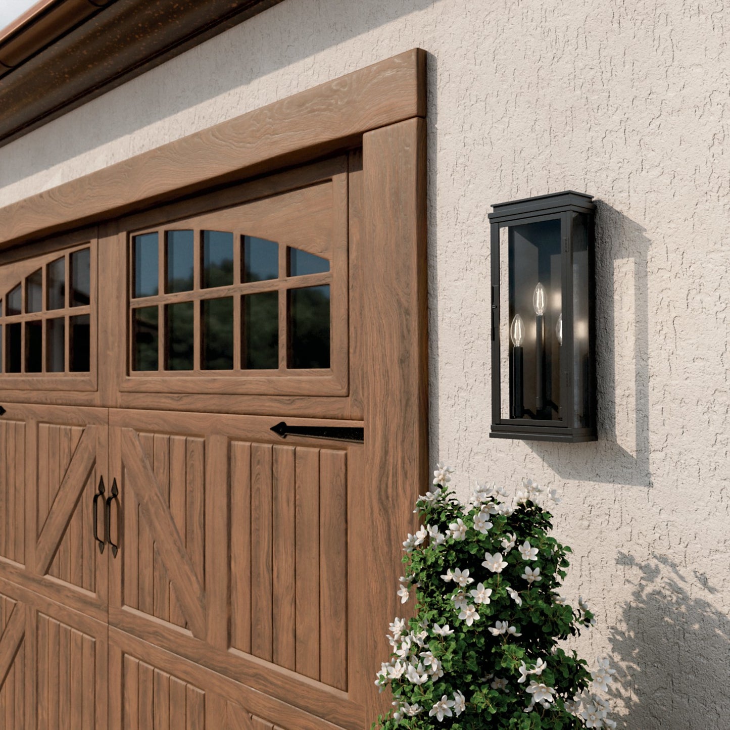 KICHLER 59164BK Lundon Three Light Outdoor Wall Mount