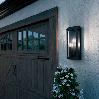 KICHLER 59164BK Lundon Three Light Outdoor Wall Mount