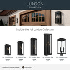 KICHLER 59164BK Lundon Three Light Outdoor Wall Mount