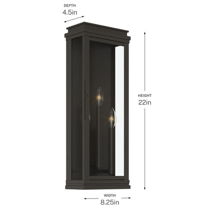 KICHLER 59164OZ Lundon Three Light Outdoor Wall Mount