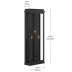 KICHLER 59165BK Lundon Three Light Outdoor Wall Mount