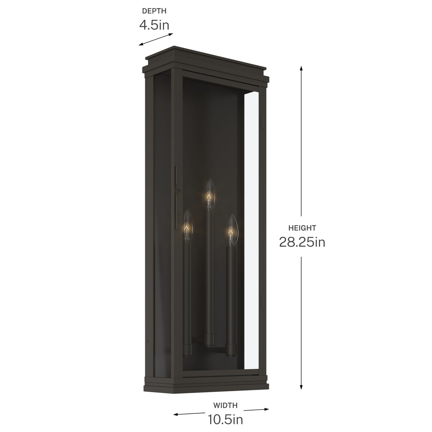 KICHLER 59165OZ Lundon Three Light Outdoor Wall Mount
