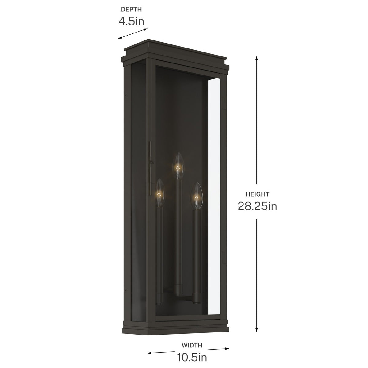 KICHLER 59165OZ Lundon Three Light Outdoor Wall Mount
