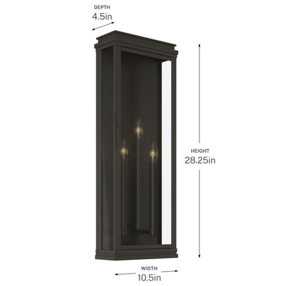 KICHLER 59165OZ Lundon Three Light Outdoor Wall Mount