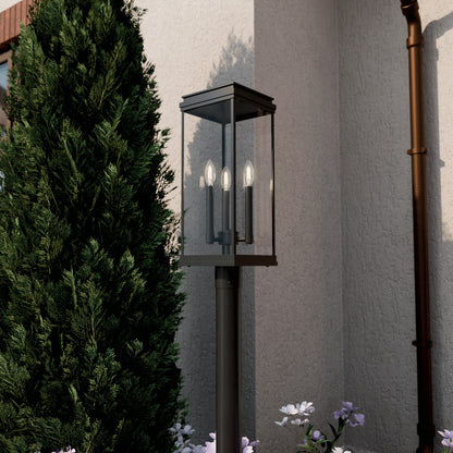 KICHLER 59166BK Lundon Three Light Outdoor Post Mount