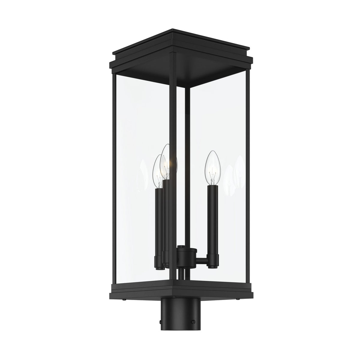 KICHLER 59166BK Lundon Three Light Outdoor Post Mount