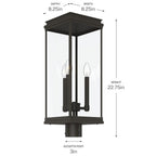 KICHLER 59166OZ Lundon Three Light Outdoor Post Mount