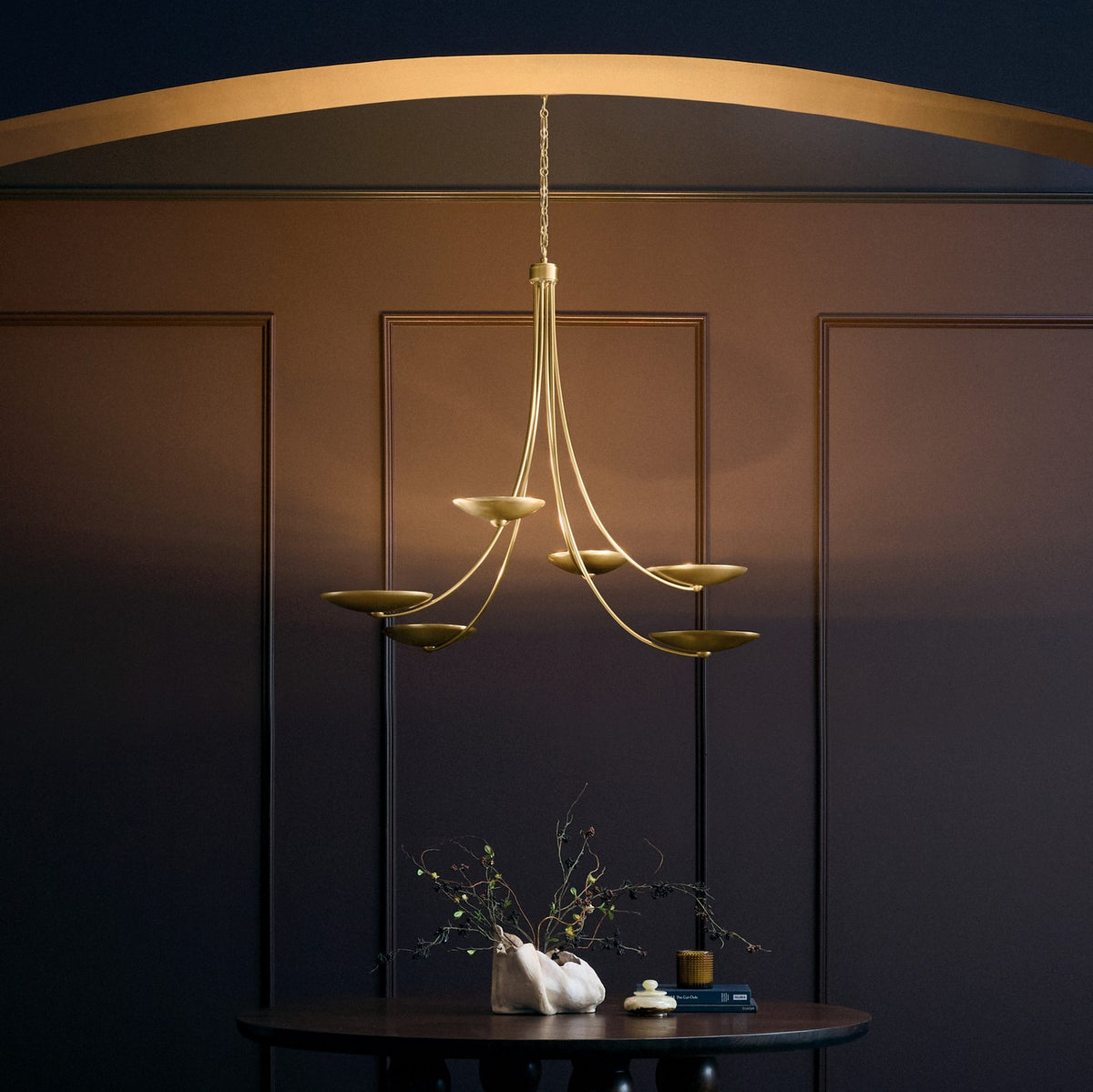 KICHLER 52857LBR Palmela Six Light Chandelier