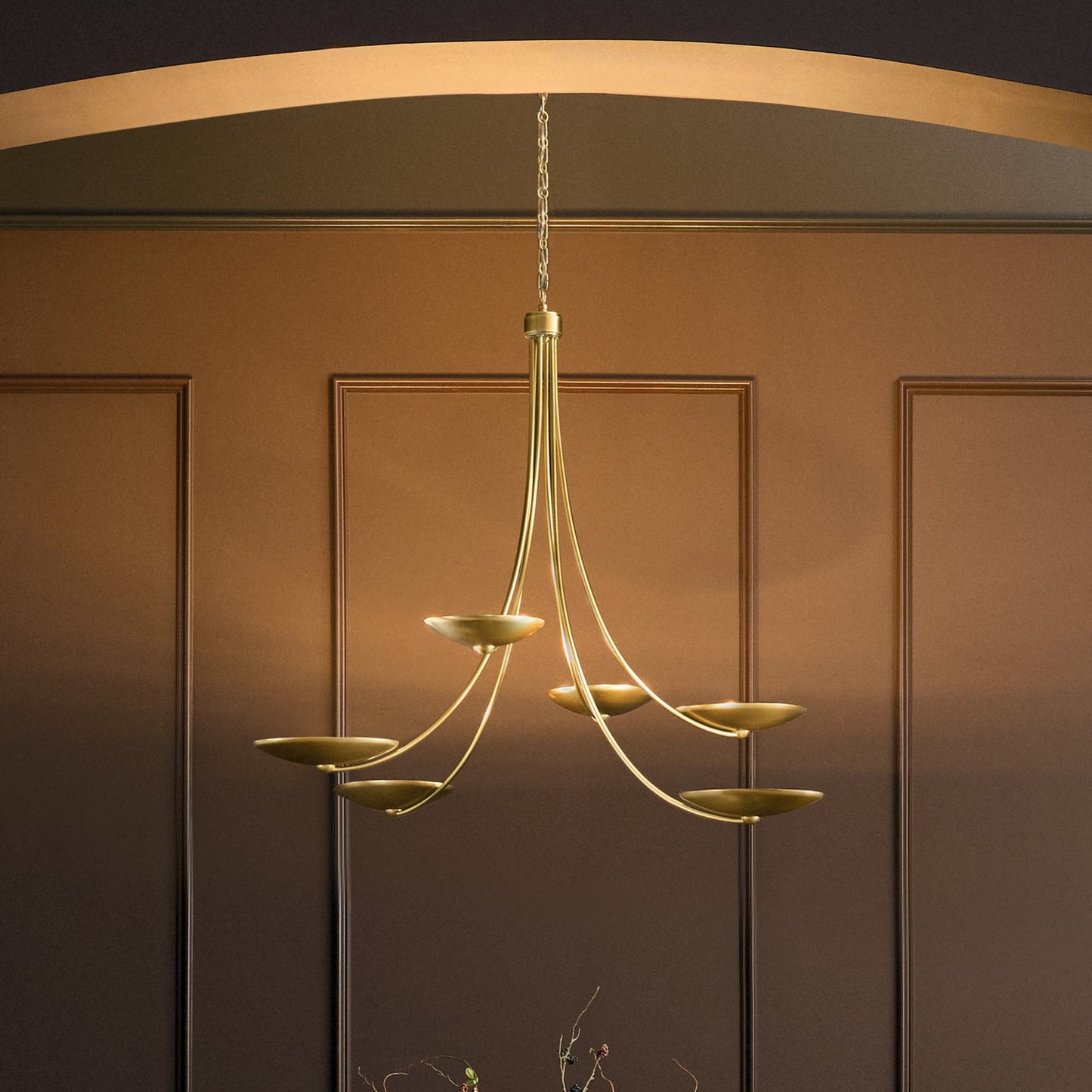 KICHLER 52857LBR Palmela Six Light Chandelier