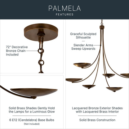 KICHLER 52857LBRLBZ Palmela Six Light Chandelier