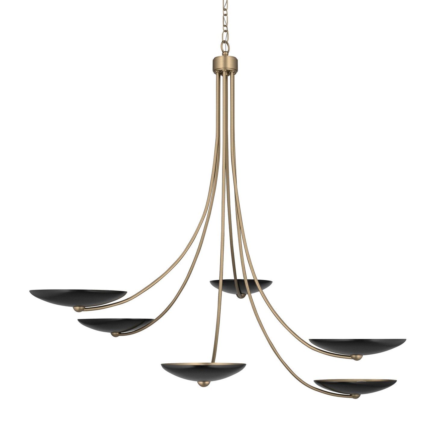 KICHLER 52857CPZBK Palmela Six Light Chandelier