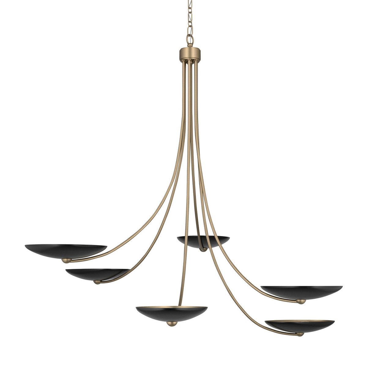 KICHLER 52857CPZBK Palmela Six Light Chandelier