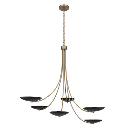 KICHLER 52857CPZBK Palmela Six Light Chandelier