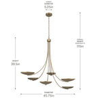 KICHLER 52857CPZ Palmela Six Light Chandelier