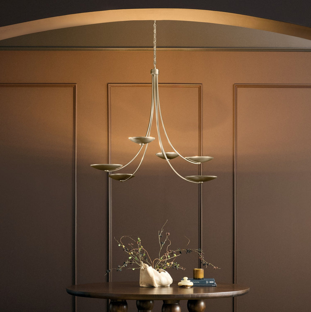 KICHLER 52857CPZ Palmela Six Light Chandelier