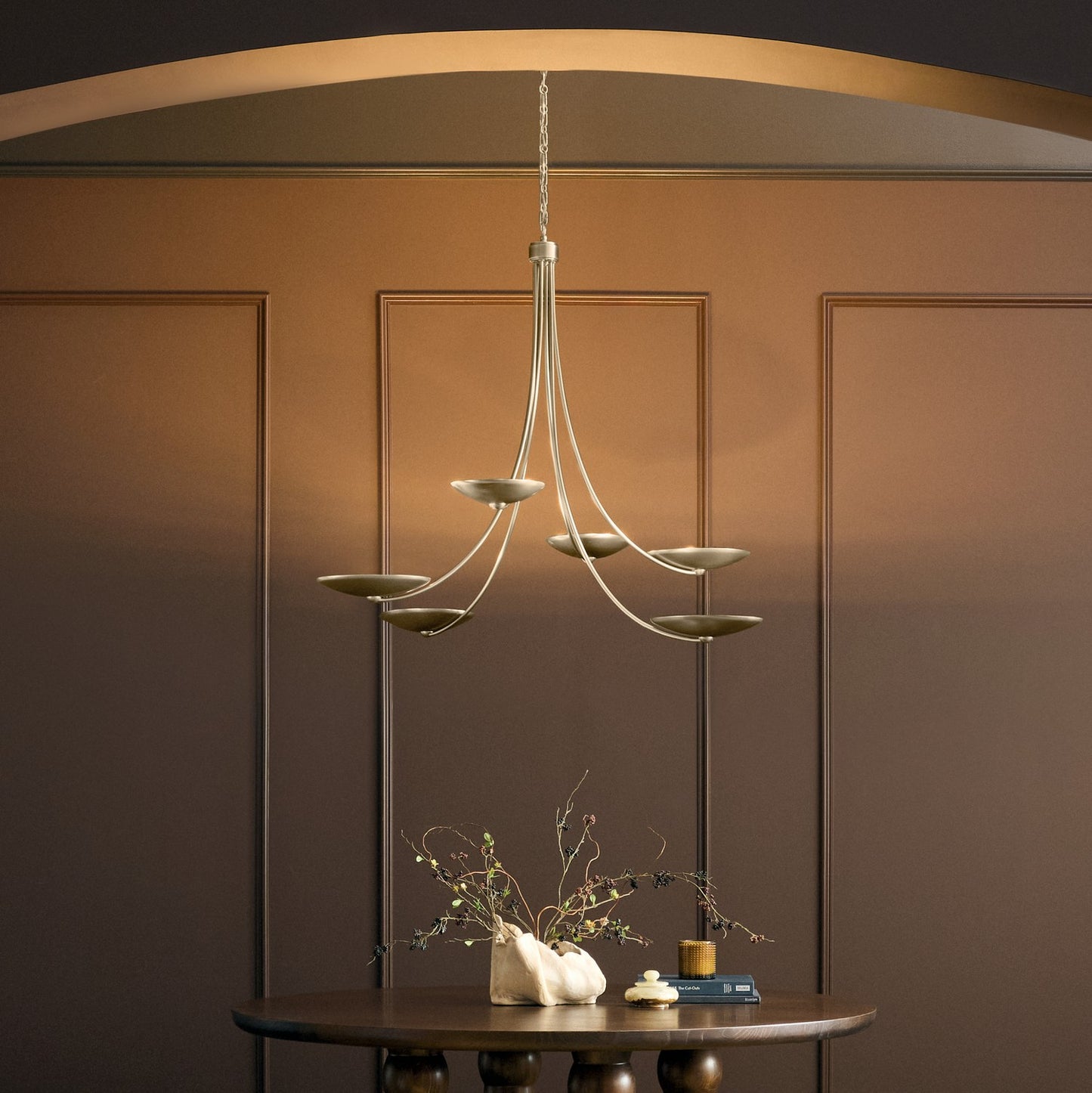 KICHLER 52857CPZ Palmela Six Light Chandelier