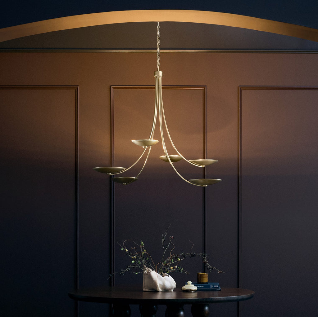 KICHLER 52857CPZ Palmela Six Light Chandelier